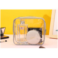 Transparent Portable PVC Cosmetic Bags Clear Wholesale Manufacturer Zipper Custom Cosmetic Bag